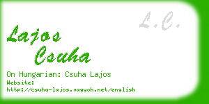 lajos csuha business card